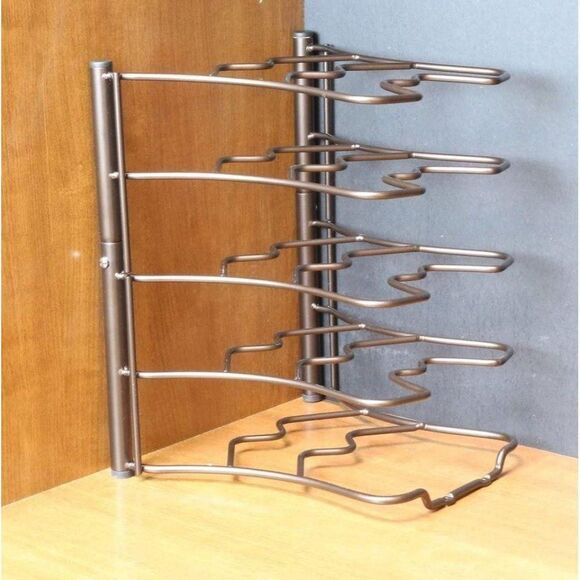 Kitchen Counter and Cabinet Pan Organizer Rack - Picture 6 of 7